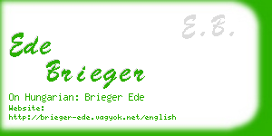 ede brieger business card